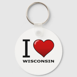 PORTE-CLÉS J'AIME WISCONSIN