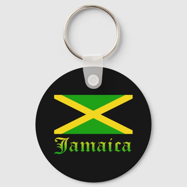 Porte-clés Jamaica Flag, Black, Green and Yellow (Recto)