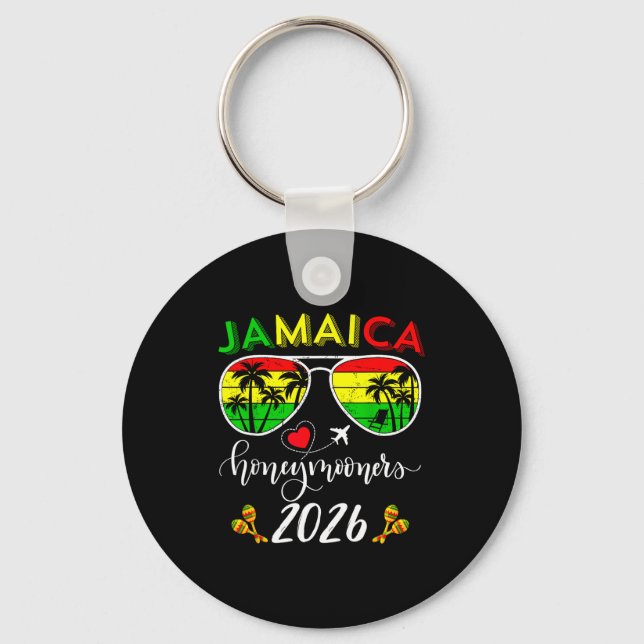Porte-clés Jamaica Honeymoon 2026 Couple Summer Vacation Matc (Recto)