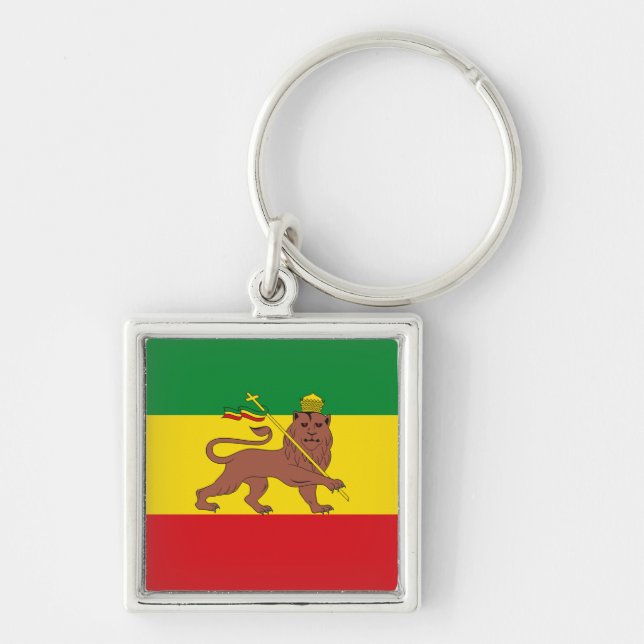Porte-clés Jamaica Rasta Flag - hAILE sELASSIE I - Rasta Love (Devant)
