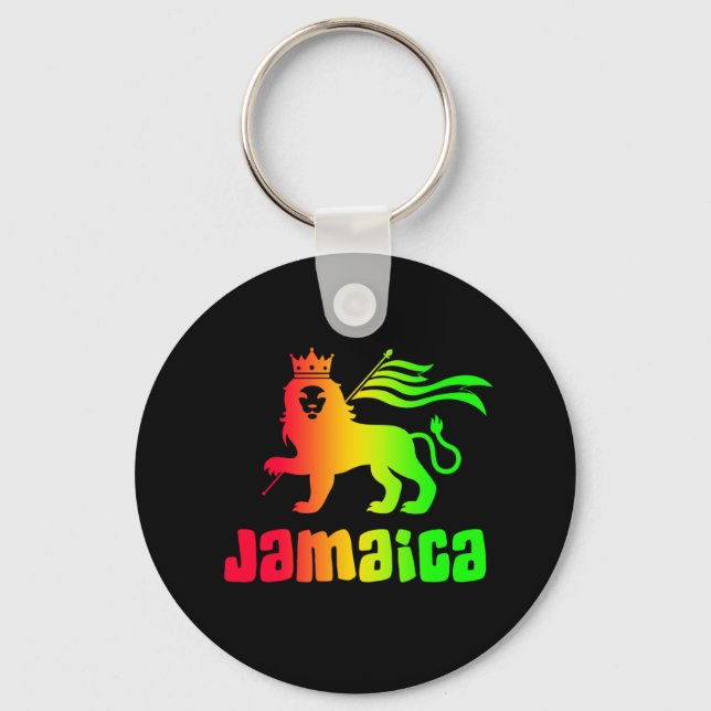 Porte-clés Jamaica Rasta Lion (Recto)