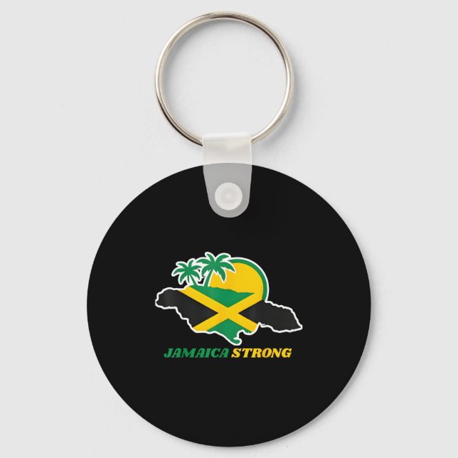 Porte-clés Jamaica Strong I Love Jamaican Flag Heart Women Me (Recto)