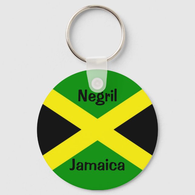 Porte-clés JamaicaFlag, Negril, Jamaïque (Recto)
