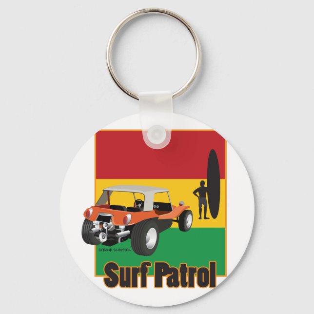 Porte-clés Jamaïcain Rasta Surfpatrouille Buggy (Recto)