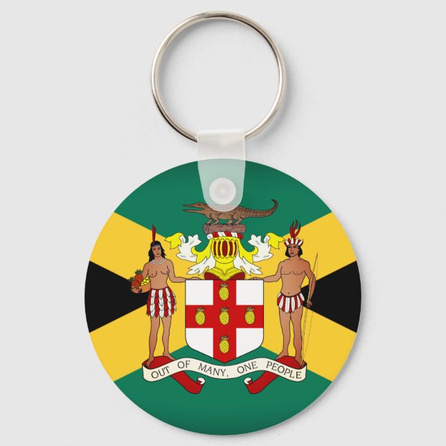 Porte-clés Jamaican Flag/ Coat of Arms (Recto)