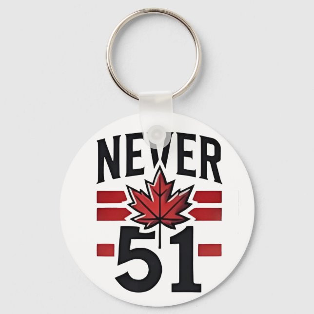 Porte-clés Jamais 51st Funny Canada n'est pas à vendre (Recto)
