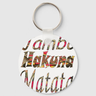 Porte-clés Jambo Hakuna Matata Impression d'art vintage afric