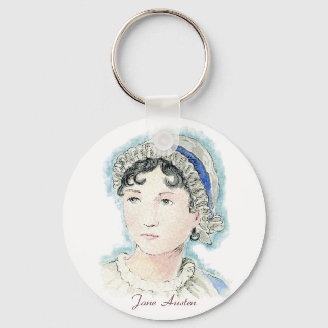 Porte-clés Jane Austen Portrait par Alice Flynn (Recto)