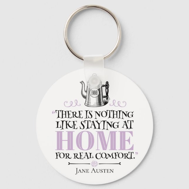 Porte-clés Jane Austen - Séjour à la maison - Café Pot (Recto)