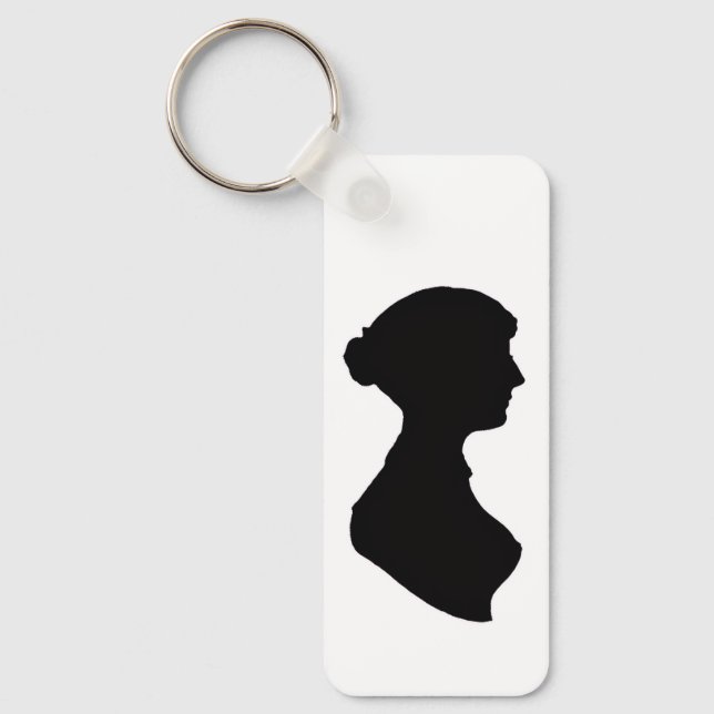 Porte-clés Jane Austen's Silhouette & quote on a  Keychain (Recto)