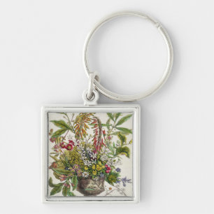 Porte-clés Janvier, de ` douze mois de fleurs