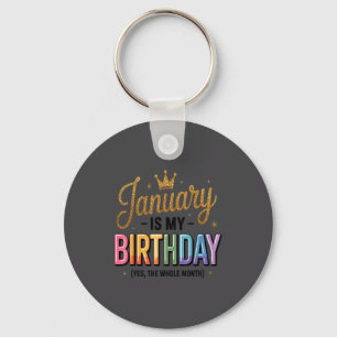 Porte-clés Janvier est mon anniversaire oui tout le mois