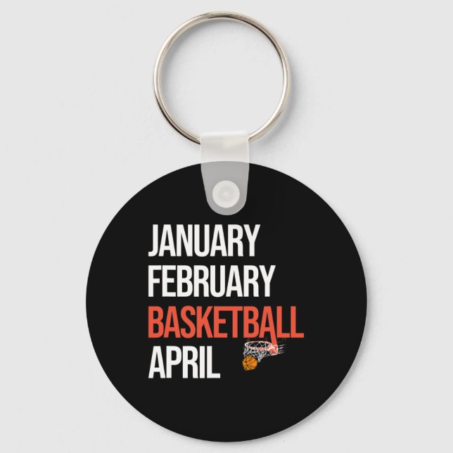Porte-clés Janvier Février Basket-ball Avril Mars College (Recto)