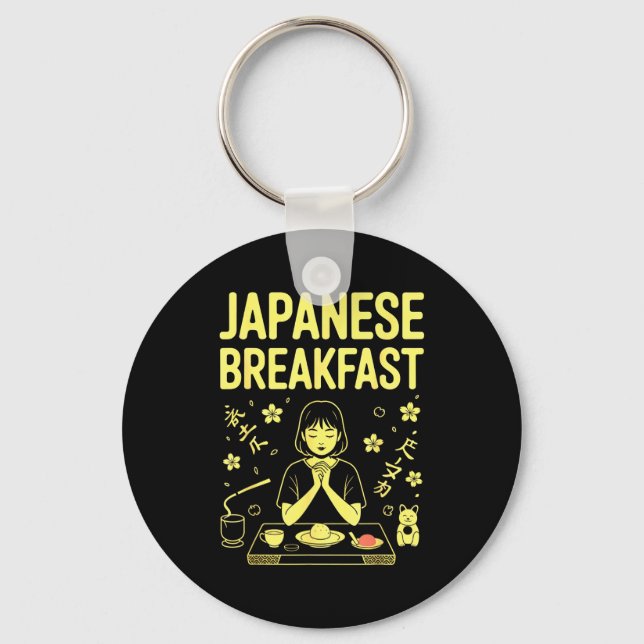 Porte-clés Japanese Breakfast Zen Morning Miso Rice Tea Graph (Recto)