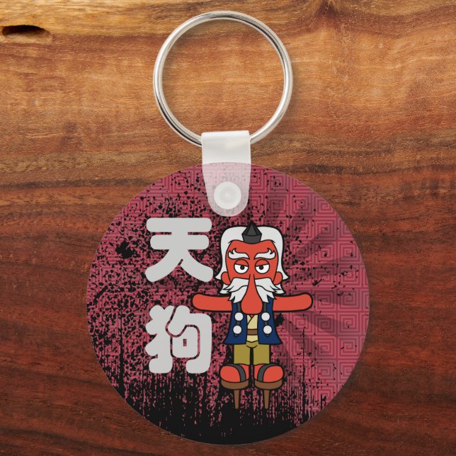 Porte-clés Japanese Tengu Warrior Yokai Keychain (Recto)