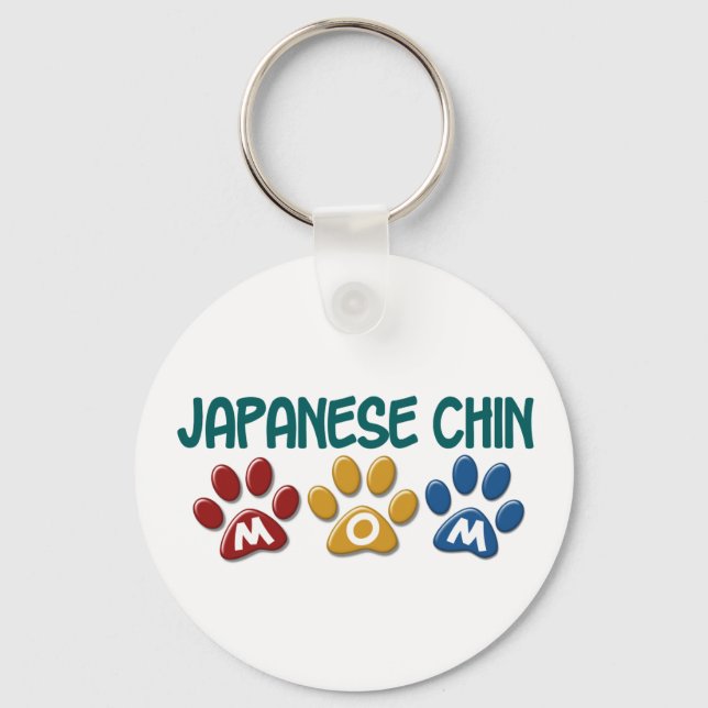 Porte-clés JAPONAIS CHIN Maman Empreinte de patte 1 (Recto)