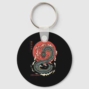 Porte-clés Japonais Tokyo Dragon Asiatique Vintage tatouage N