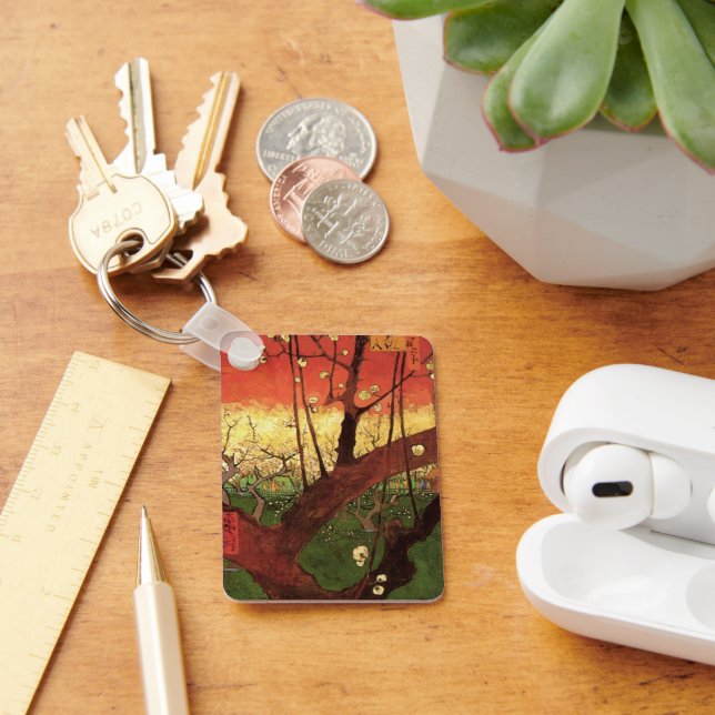 Porte-clés Japonisme : arbre de prunier en fleurs par Vincent (Bureau)