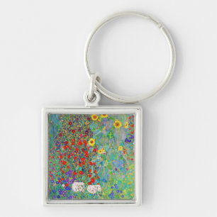 Porte-clés Jardin Agricole Avec Fleurs De Soleil Gustav Klimt