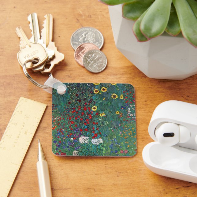 Porte-clés Jardin agricole avec tournesol par Klimt, Fleurs V (Bureau)