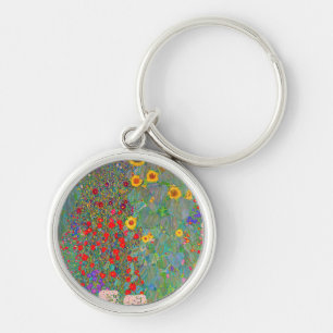 Porte-clés Jardin agricole de Gustav Klimt avec tournesols