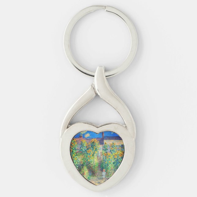 Porte-clés Jardin aux fleurs de Monet (Devant)