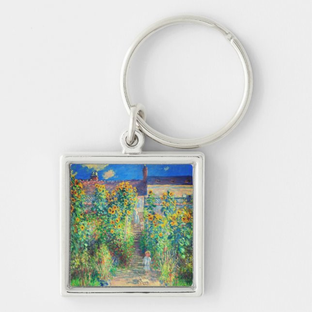 Porte-clés Jardin aux fleurs de Monet (Devant)