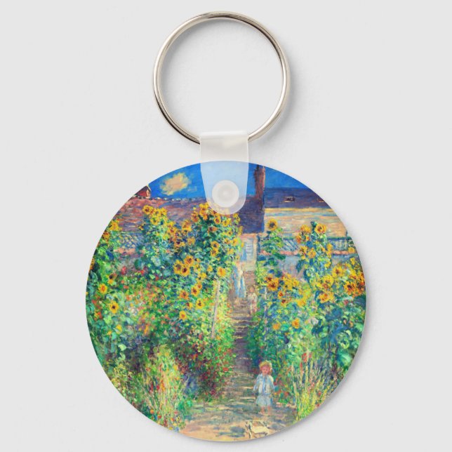 Porte-clés Jardin aux fleurs de Monet (Recto)