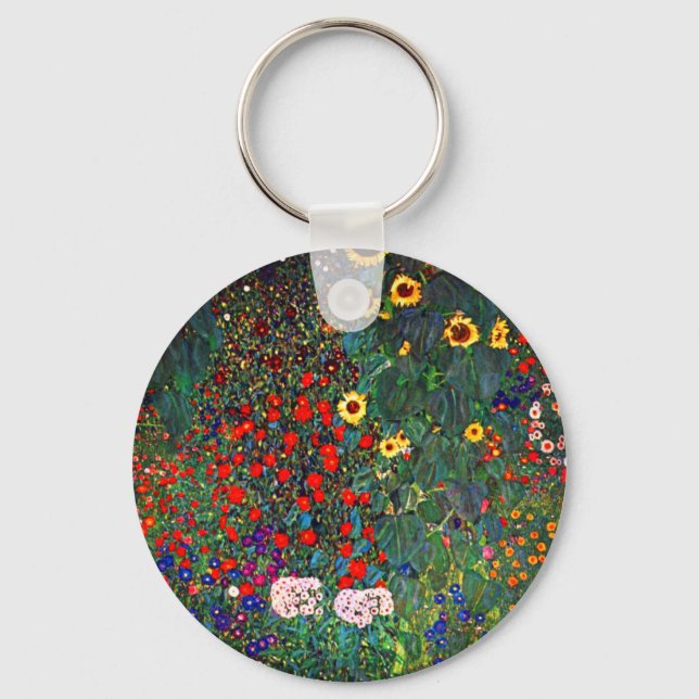Porte-clés Jardin aux fleurs Gustav Klimt (Recto)