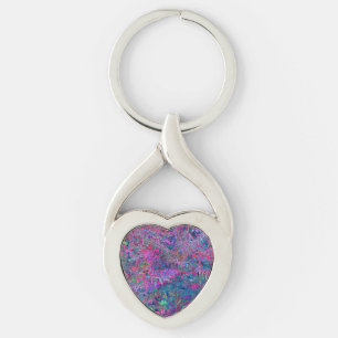 Porte-clés Jardin de feuillage aux couleurs arc-en-ciel psych