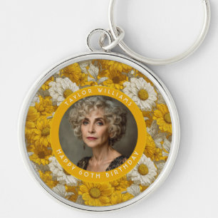 Porte-clés Jardin de marguerites Féminin Anniversaire Contemp