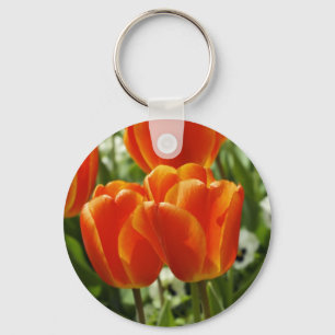 Porte-clés Jardin de tulipes printanières