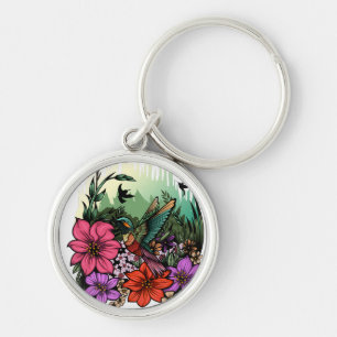 Porte-clés Jardin des colibris