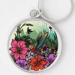 Porte-clés Jardin des colibris