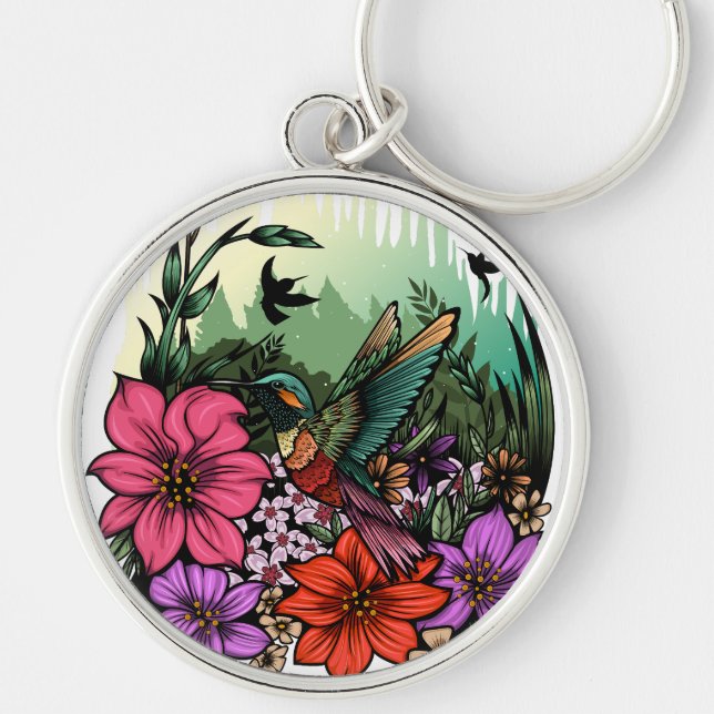 Porte-clés Jardin des colibris (Devant)