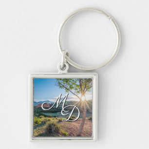 Porte-clés Jardin Des Dieux Arbre Sunburst Monogramme Porte -
