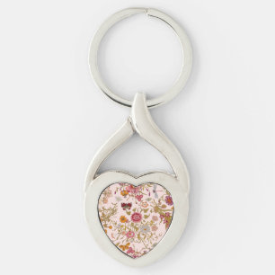 Porte-clés Jardin floral romantique