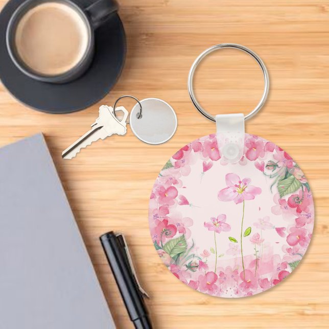 Porte-clés Jardin Floral Rose (Créateur téléchargé)