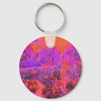 Porte-clés Jardin Impressionniste Magenta et Orange Trippy