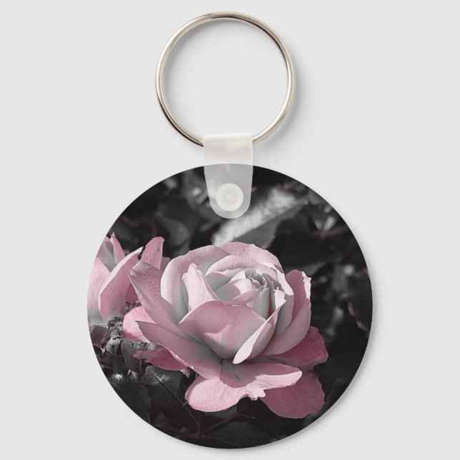 Porte-clés Jardin rose rose (Recto)