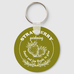 Porte-clés jardinage de fraises