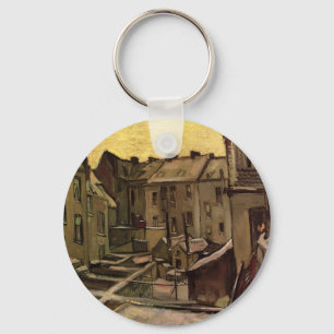 Porte-clés Jardins d'arrière de vieilles maisons par Vincent