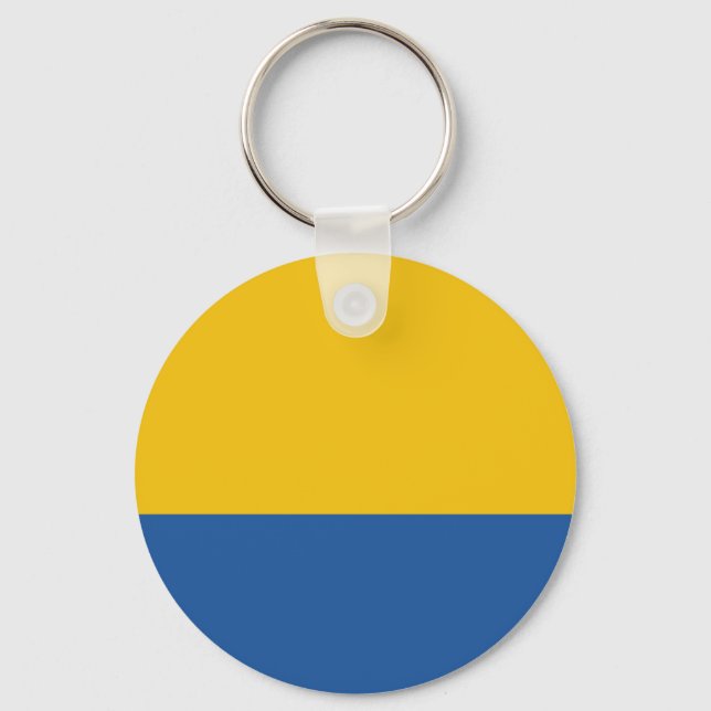 Porte-clés Jaune doré et bleu royal (Recto)