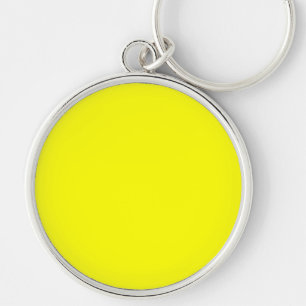 Porte-clés Jaune Fluo Vibrant Délice Prêt à Personnaliser