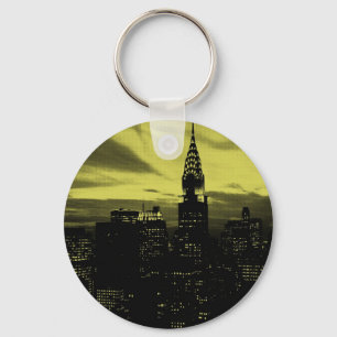Porte-clés Jaune pointu Noir New York City