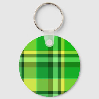 Porte-clés Jaune vert plaid