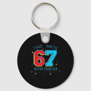 Porte-clés J'avais 6 ans maintenant j'ai 7 ans anniversaire, 