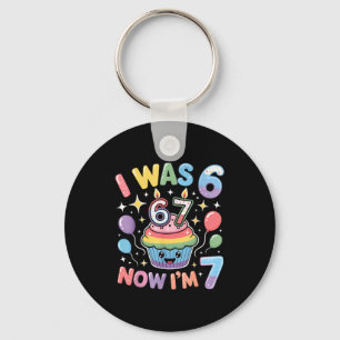 Porte-clés J'avais 6 ans maintenant j'ai 7 ans Mignon Mème de