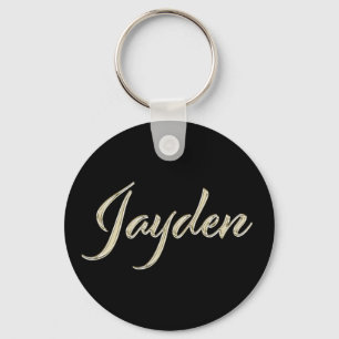 Porte-clés Jayden Name whitegold Button