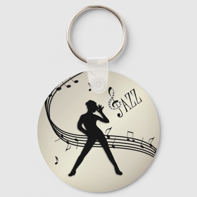 Porte-clés Jazz Dance Golden Music Keychain (Recto)